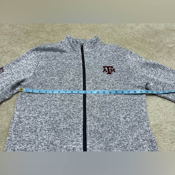 Texas A&M Grey Zip Up Jacket with Embroidered - Size: Medium 38 - 40 - Picture 5 of 8